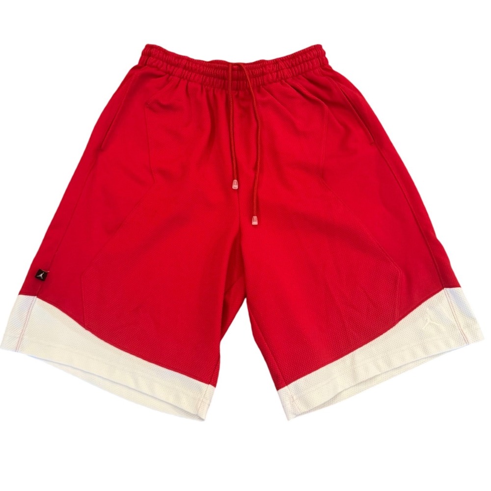 Vtg 90s Nike Air Jordan Mesh Basketball Shorts Red White Heavy Mens L